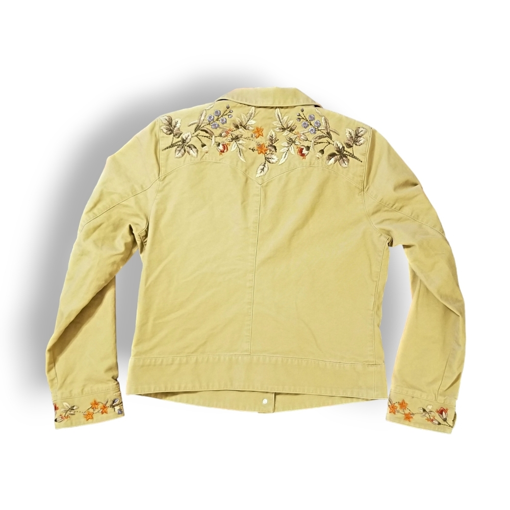 RALPH LAUREN WESTERN STYLE EMBROIDERED CANVAS JACKET- WOMEN'S SIZE MEDIUM